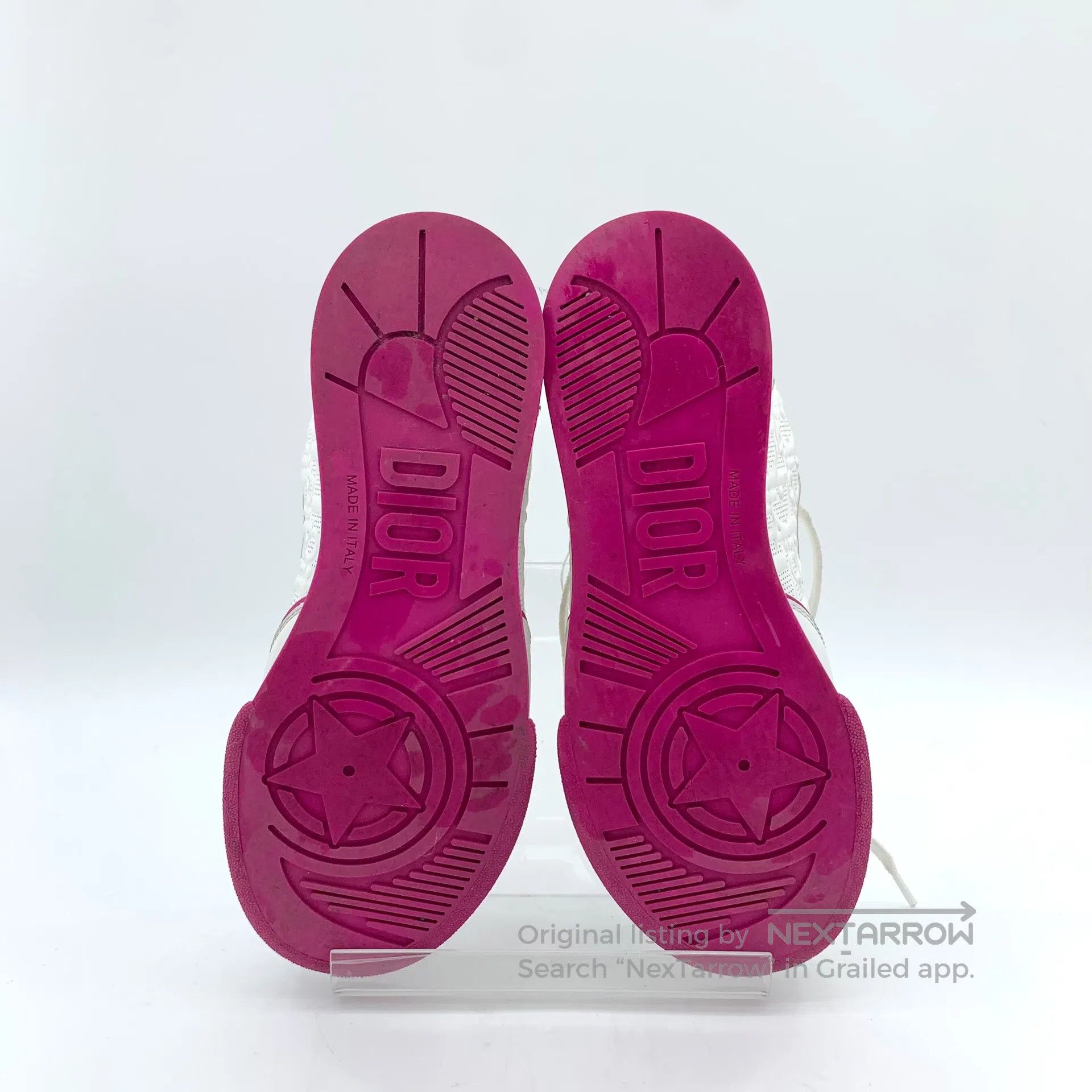 Dior Dior White logo embossed leather lace-up casual flat shoes Size US 5.5 / IT 35.5 - 5 Thumbnail