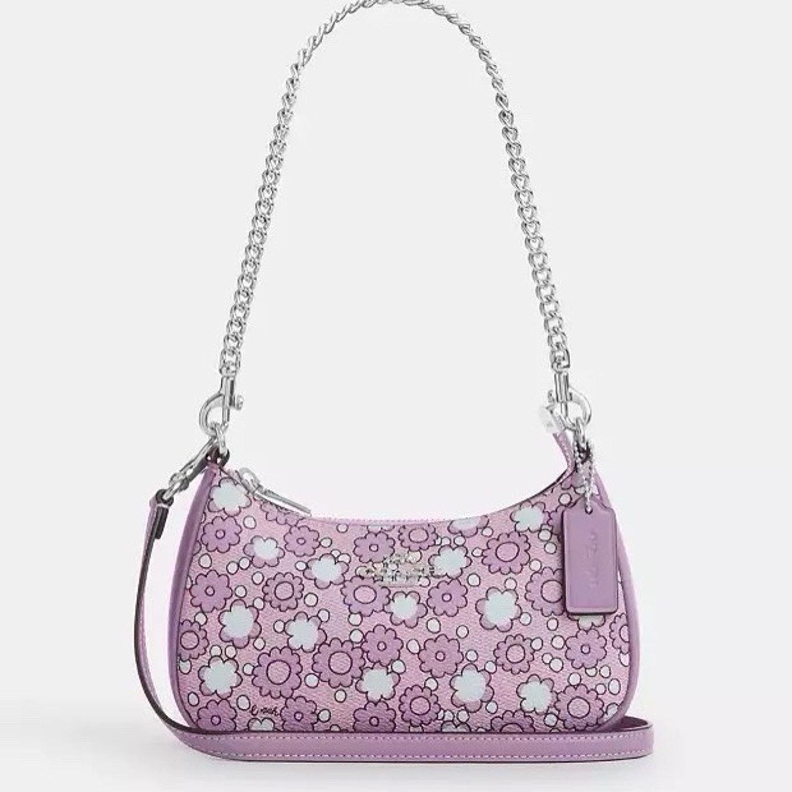 Coach NWT Coach Teri Mini Crossbody Bag Floral Sv/Lily Multi CBG64 Size ONE SIZE - 8 Thumbnail