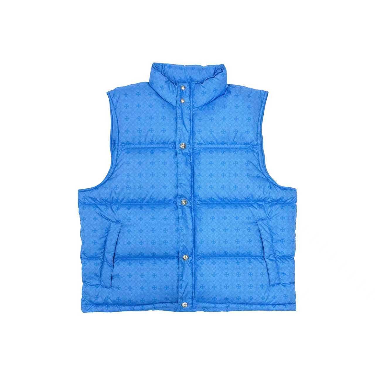 Chrome Hearts Chrome Hearts Unisex Tonal Plus Blue Puffer Down Vest Size L / US 10 / IT 46 - 1 Thumbnail