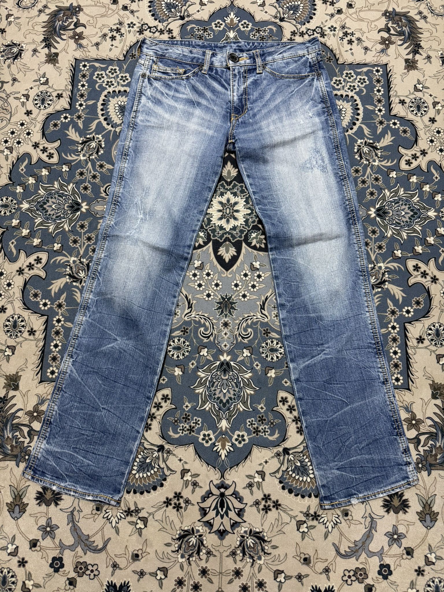 Beauty Beast × Japanese Brand Japanese Brand Co & Lu Embroider Distressed Jeans Hysteric Size US 32 / EU 48 - 4 Thumbnail