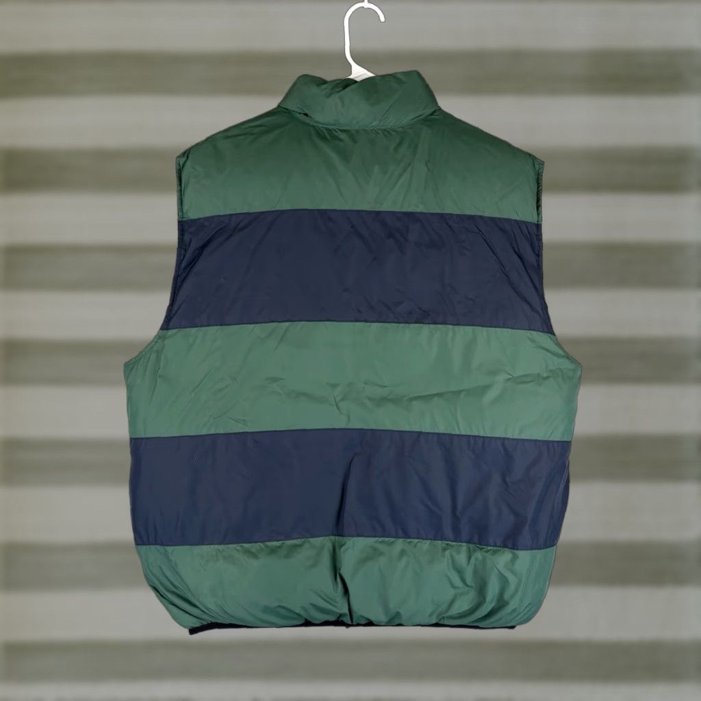 Cremieux VINTAGE Daniel Cremieux Reversible Puffer Vest Mens XL Navy Green Stripe Down Fill Vest Size US XL / EU 56 / 4 - 1 Thumbnail