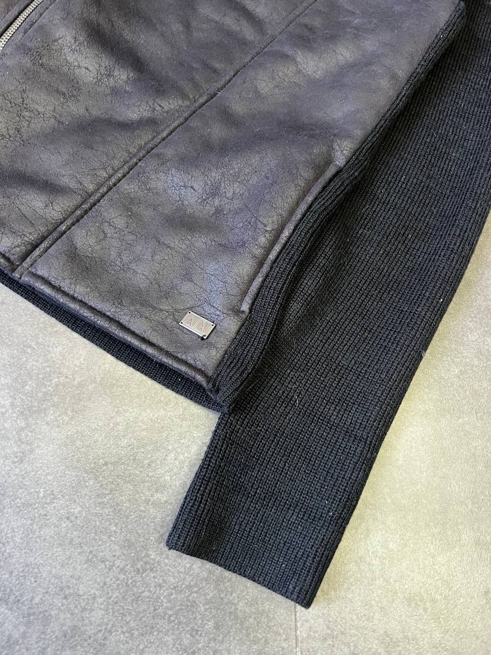 Armani Exchange Rick Owens style Armani fur Black Moto Jacket Size US M / EU 48-50 / 2 - 7 Thumbnail