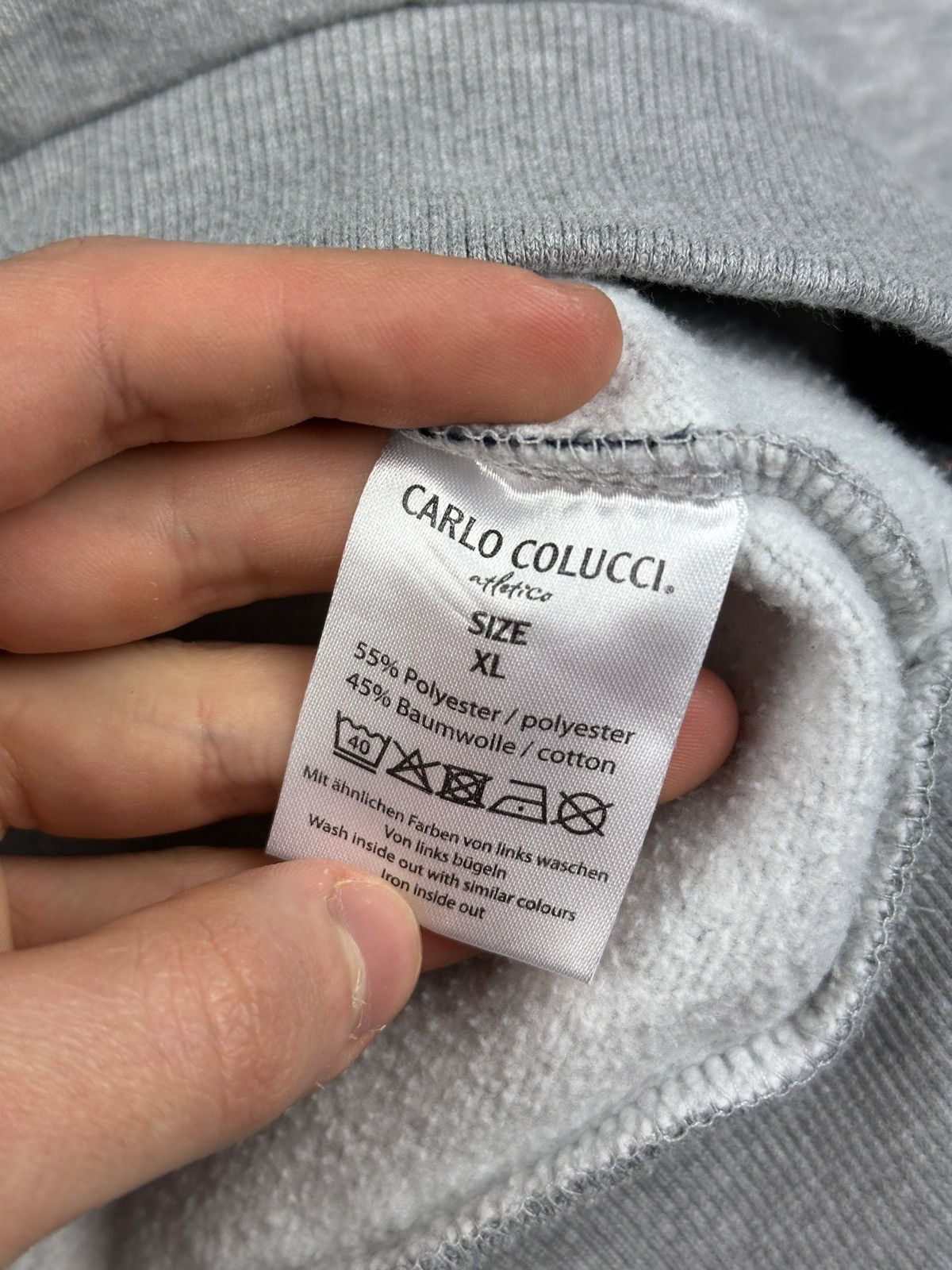 Carlo Colucci × Vintage Carlo Colucci Athletico Big Logo Grey Sweatshirt Size US M / EU 48-50 / 2 - 14 Thumbnail