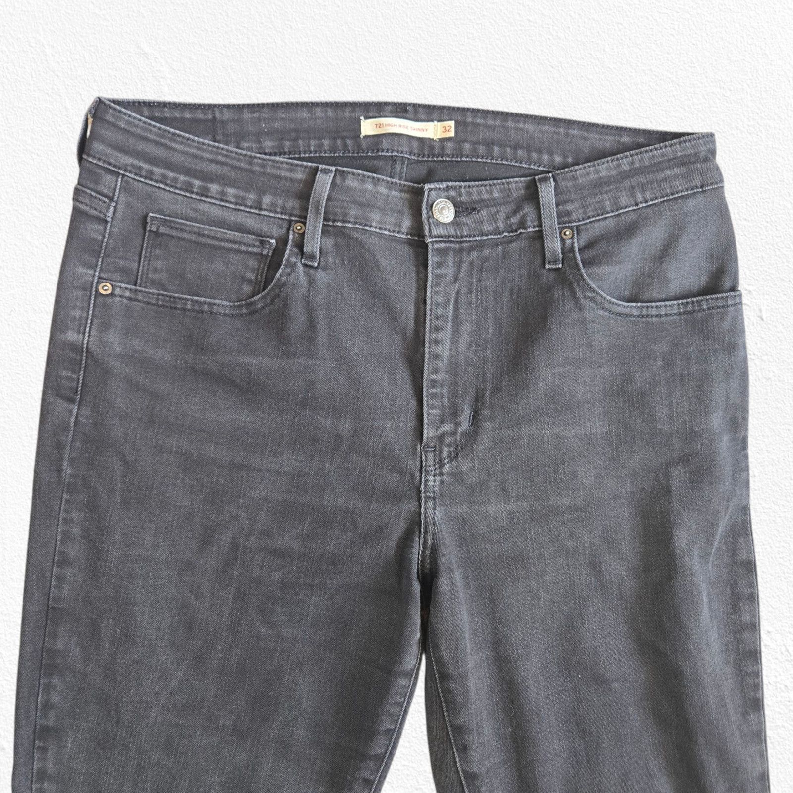 Levi's Levi's 721 Skinny Charcoal Gray High Waisted Jeans Size 32 Size 32" / US 10 / IT 46 - 6 Thumbnail