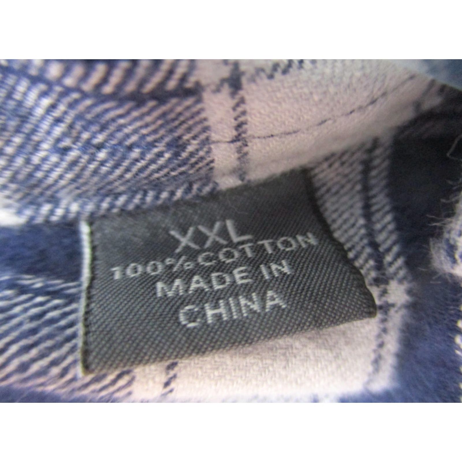 Vintage Fish Hippie Shirt Mens 2XL Blue Plaid Cotton Twill Long Sleeve Button-Up Embroidered Fish Logo Rumfront Collection Casual Workwear Men’s Size US XXL / EU 58 / 5 - 4 Thumbnail