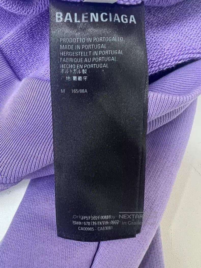 Balenciaga Balenciaga Purple Coke Embroidered Hooded Sweatshirt Size US M / EU 48-50 / 2 - 7 Thumbnail