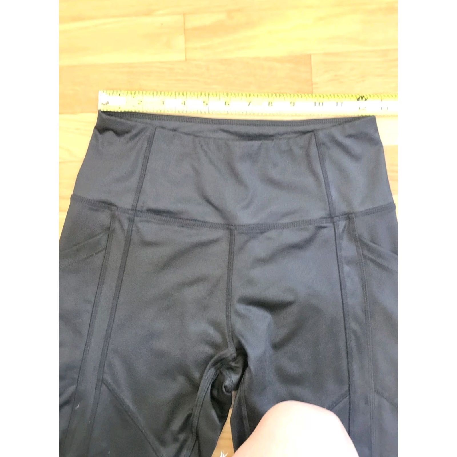 Vintage Mondetta Women Performance Luxury Leggings Hi Rise Yoga Side Pockets Size S Black Ankle Athletic Slim Sexy Athleisure Pockets Stretch Comfortable Size 28" / US 6 / IT 42 - 4 Thumbnail