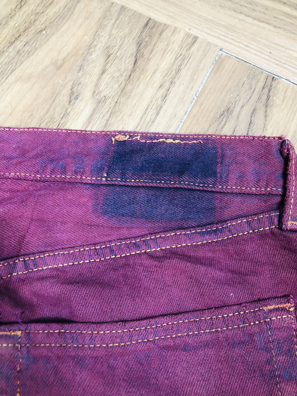 Levi's VINTAGE Levi's 501 USA Purple/Maroon Denim Button Fly (38) Size US 33 - 16 Thumbnail