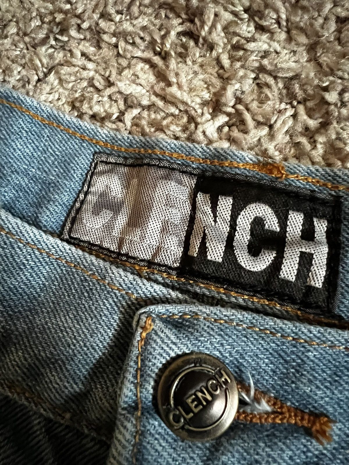 Clench × Vintage Clench Striped Baggy Patch work denim Size US 29 - 4 Thumbnail