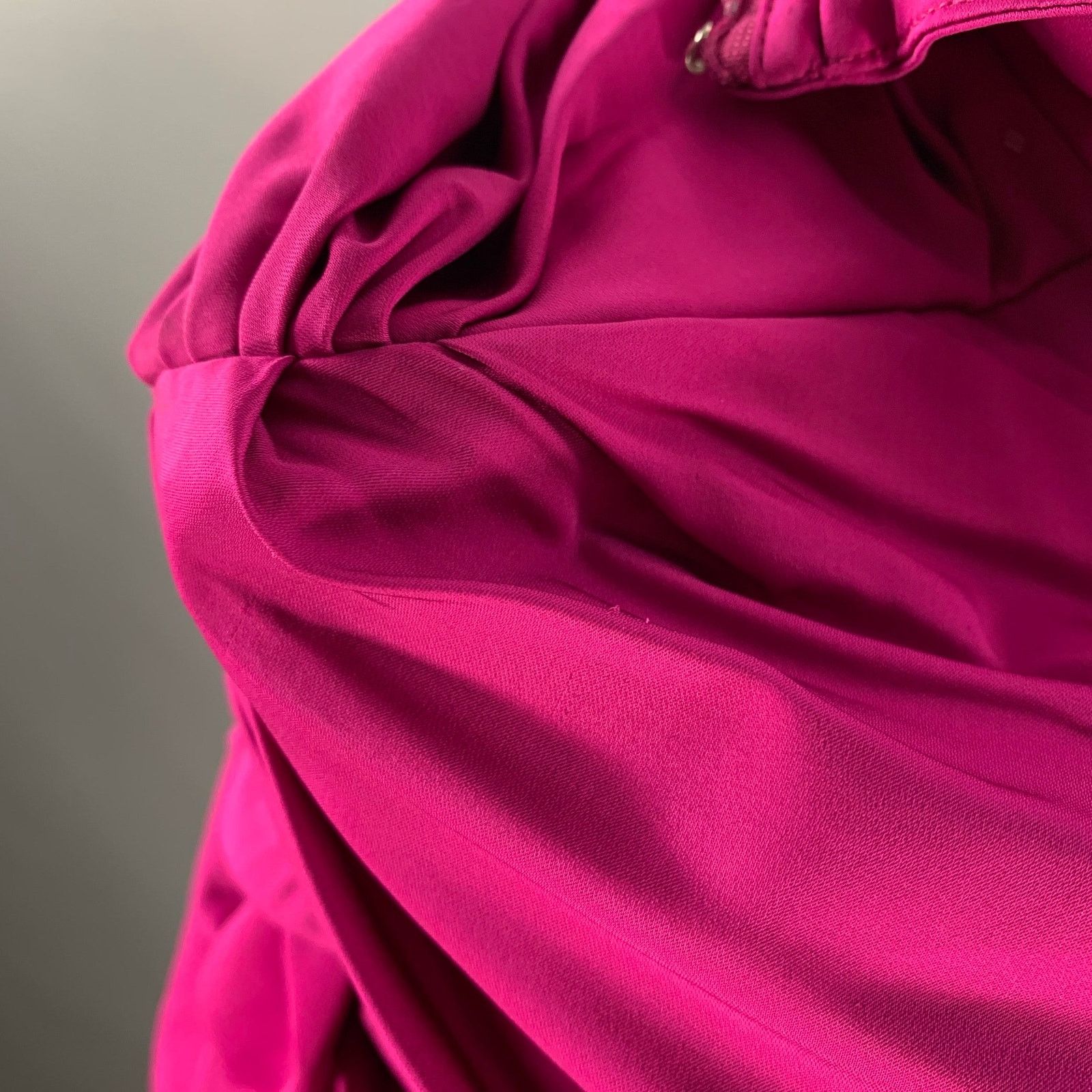 Stella McCartney Purple Raspberry Viscose Ruched Long Sleeve Cocktail Dress Size XS / US 0-2 / IT 36-38 - 5 Thumbnail