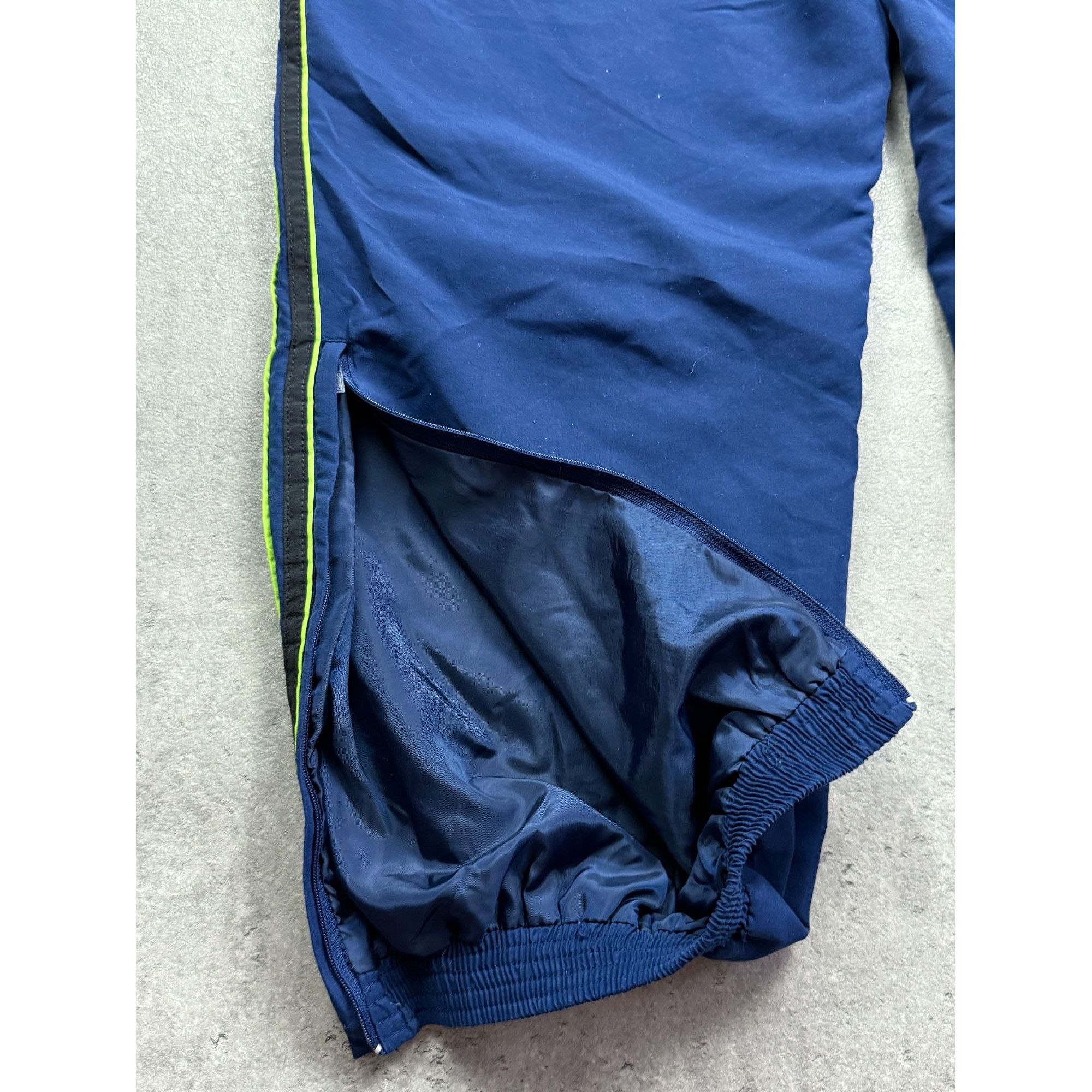 Adidas VINTAGE 90s Adidas Tracksuit Bottoms • Navy & Neon Lime • Fl Size US 36 / EU 52 - 5 Thumbnail