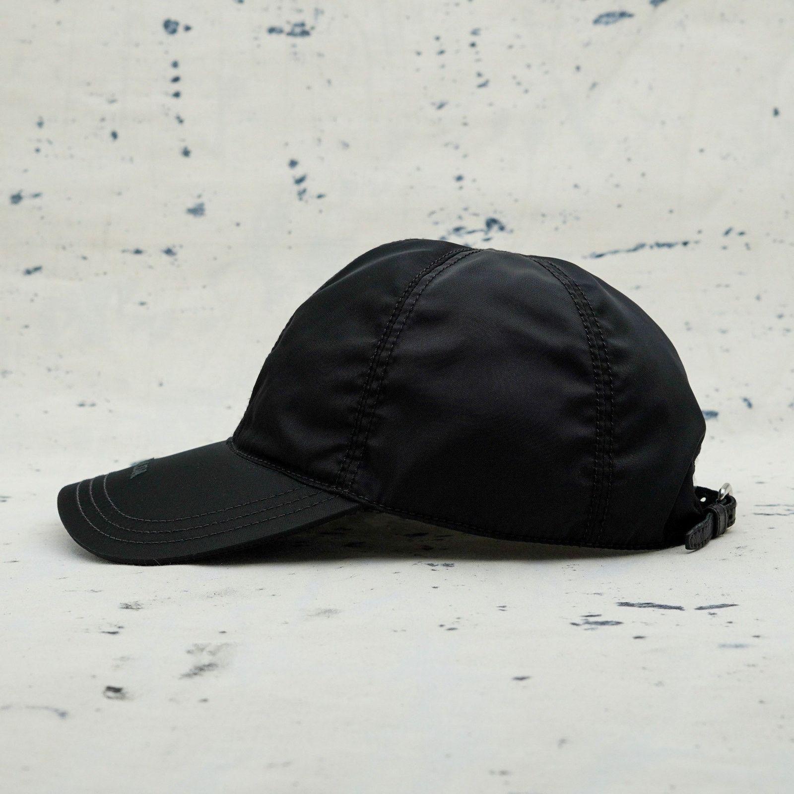 Prada Prada black nylon embroidered logo sport baseball cap hat Size ONE SIZE - 3 Thumbnail