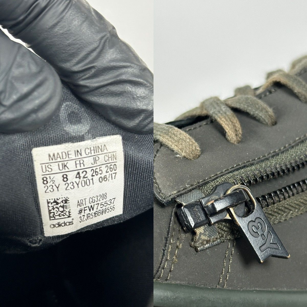 Adidas Adidas Y-3 Stan Smith Zip Khaki Low Top Sneakers Size US 8.5 / EU 41-42 - 24 Thumbnail