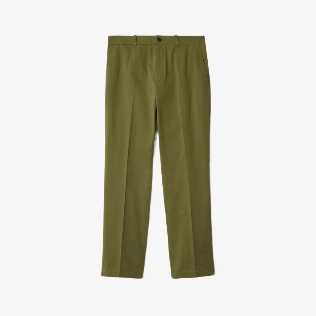 Burberry o1w1db10326 Slim Fit Cotton Chinos Pants in Green Size US 32 / EU 48 - 1 Thumbnail