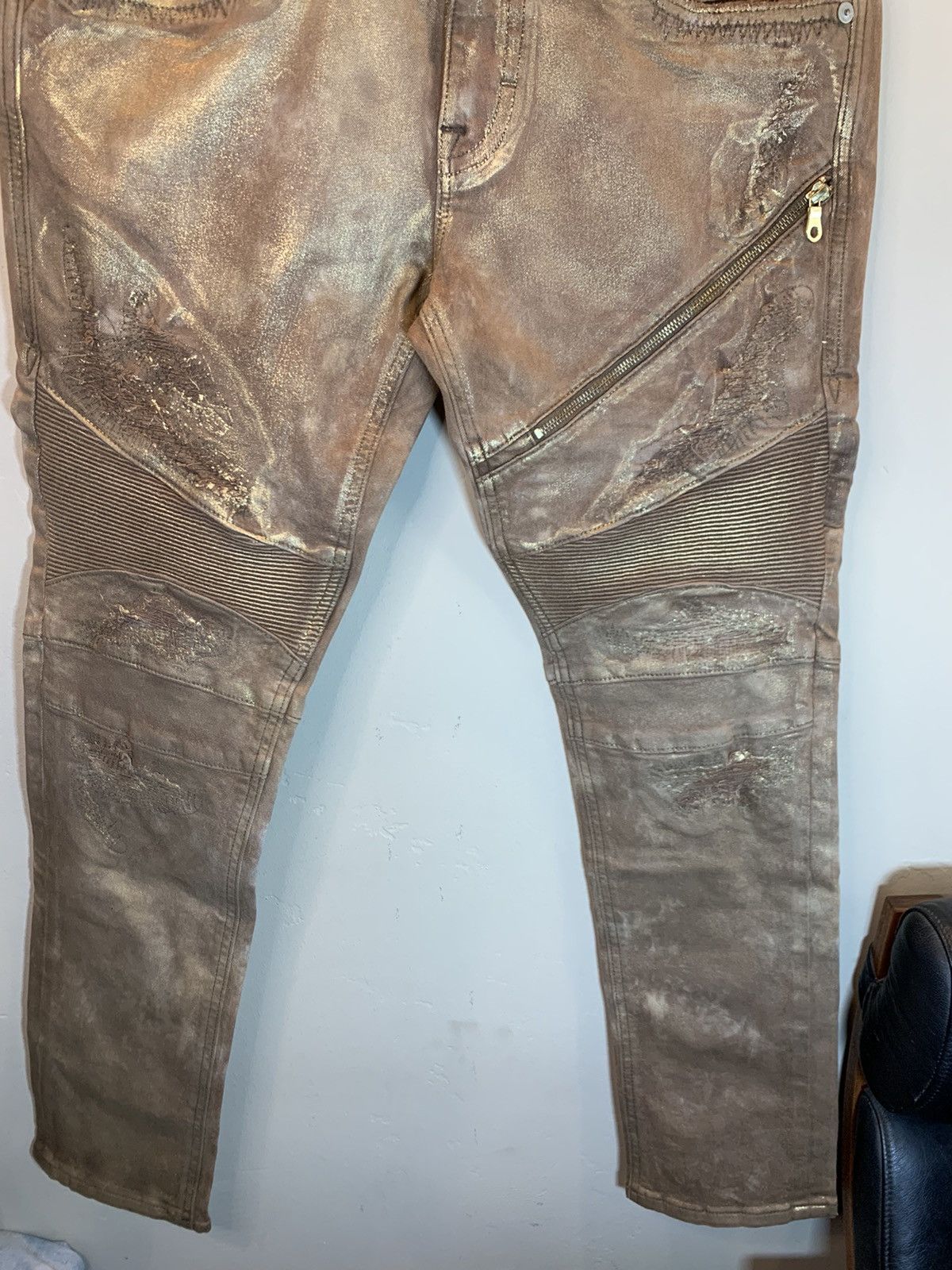 Rock Revival *RARE* New Rock Revival Distressed Biker Moto Denim Jeans Size US 34 / EU 50 - 5 Thumbnail