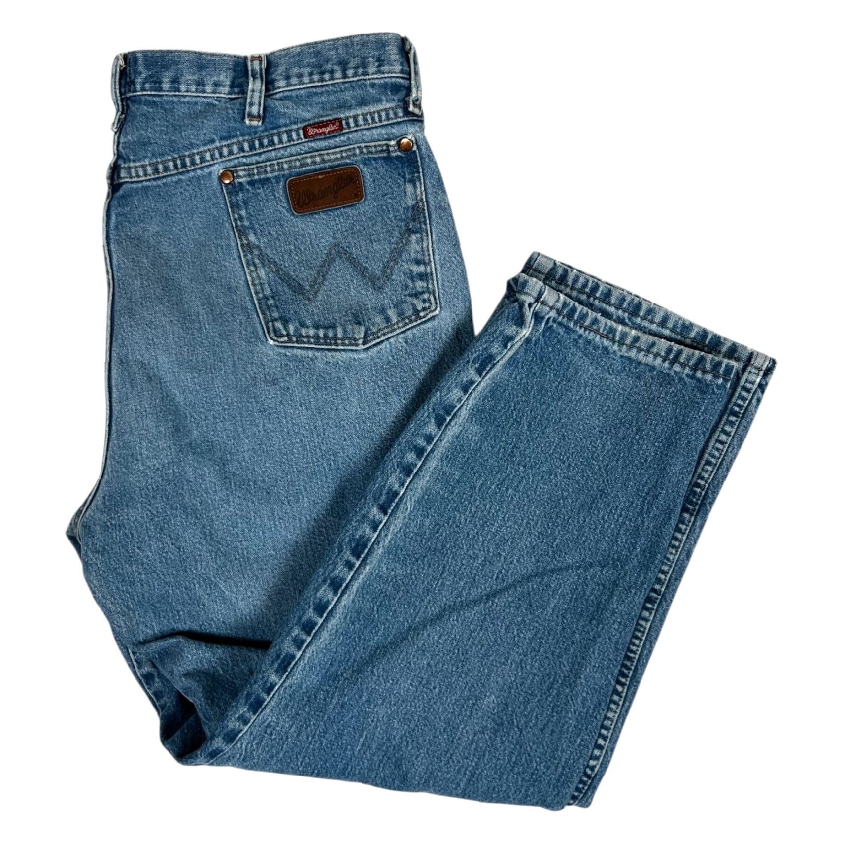 Wrangler VINTAGE Wrangler 31MWZ Relaxed Fit Cowboy Cut Jeans 42x30 Denim Blue Mens Regular 5-Pocket Size US 42 / EU 58 - 2 Thumbnail