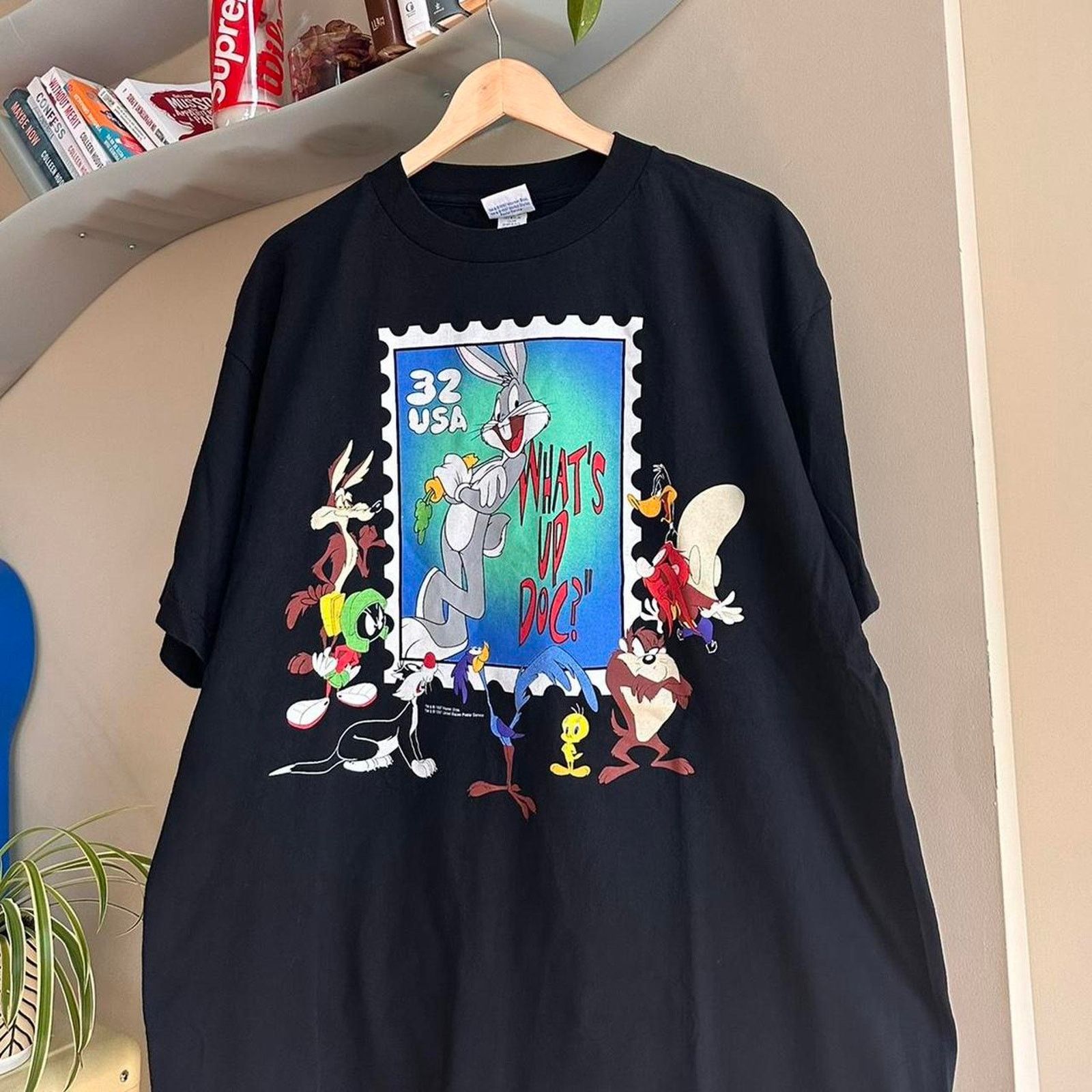 Cartoon Network × Vintage Vintage 1997 Looney Tunes Stamp Shirt Size US XL / EU 56 / 4 - 2 Thumbnail