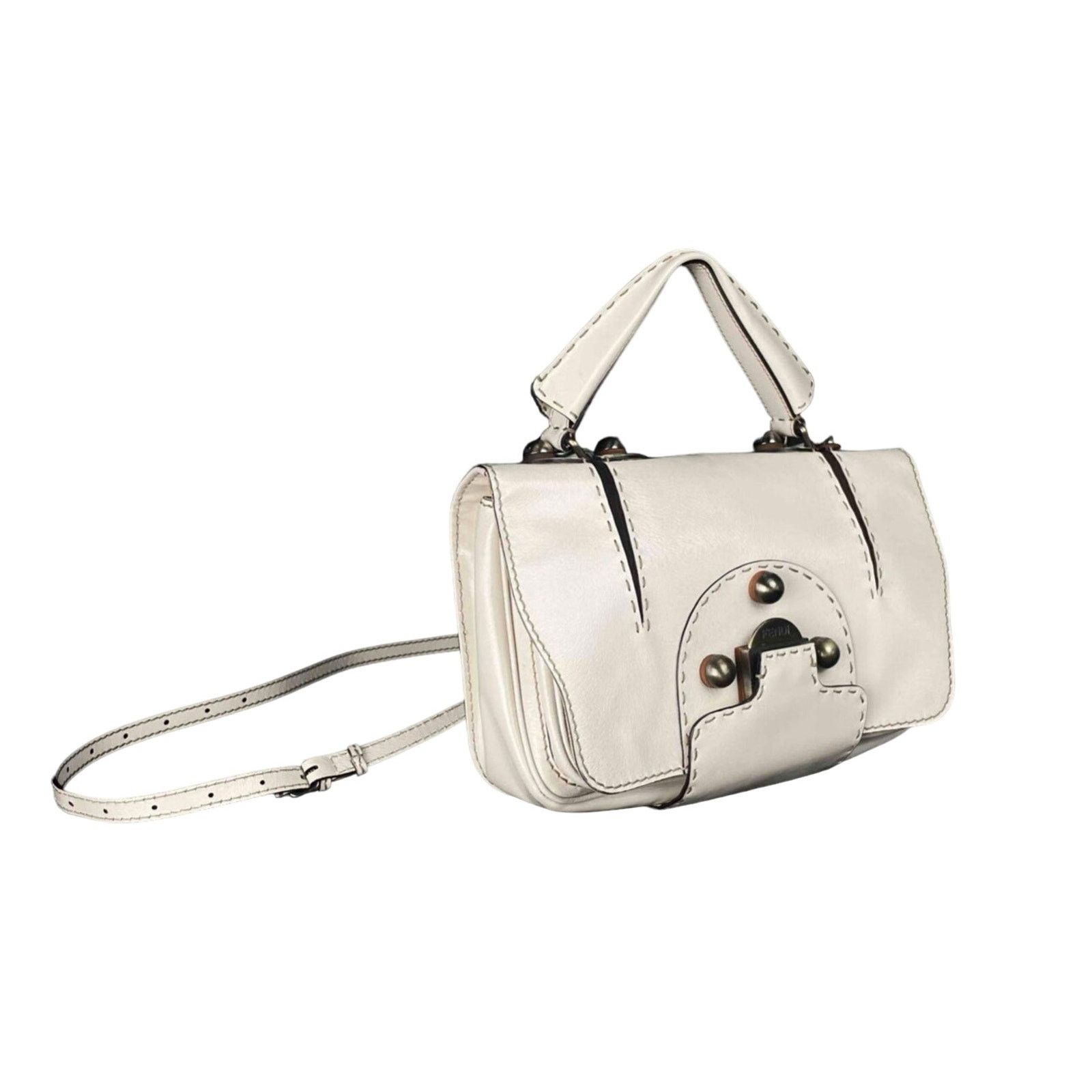 Fendi Cream Fendi F3 Secret Code Handbag Size ONE SIZE - 9 Thumbnail