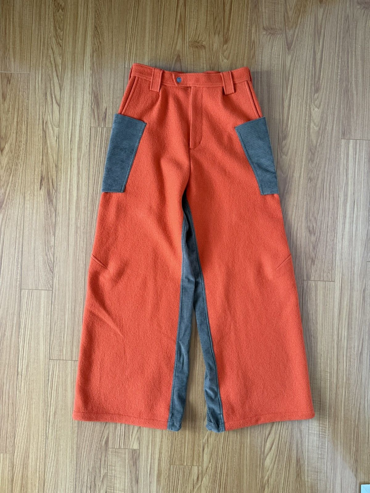 Kiko Kostadinov Meno Trousers | Tangerine/Lichen Green | 46