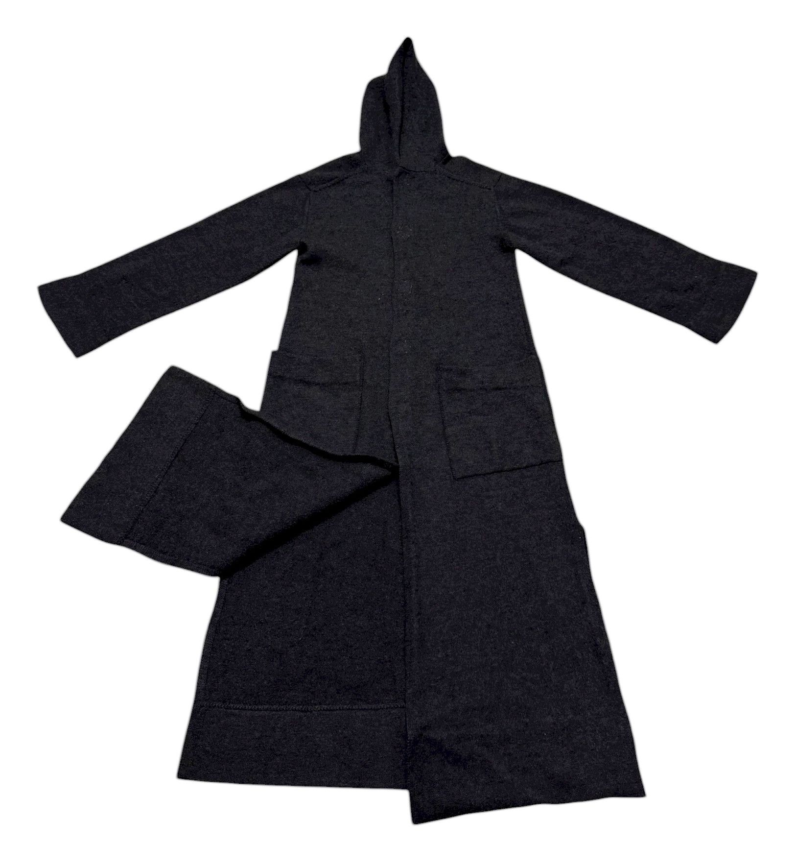 Yohji Yamamoto Yohji Yamamoto Noir Wool Hoodie Long Jacket Size US S / EU 44-46 / 1 - 9 Thumbnail