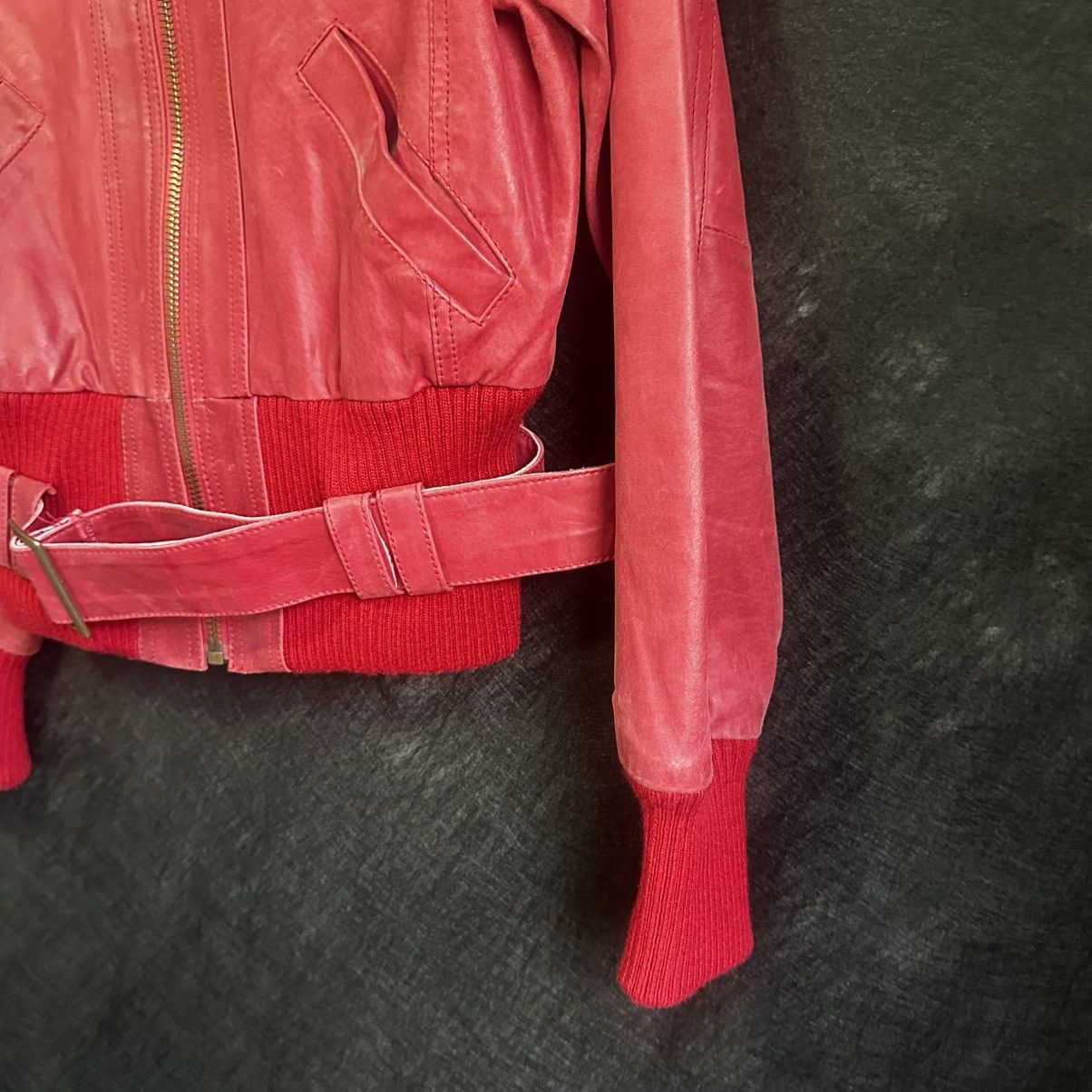 Other Red Leather Jacket Avant Garde Size XS / US 0-2 / IT 36-38 - 5 Thumbnail