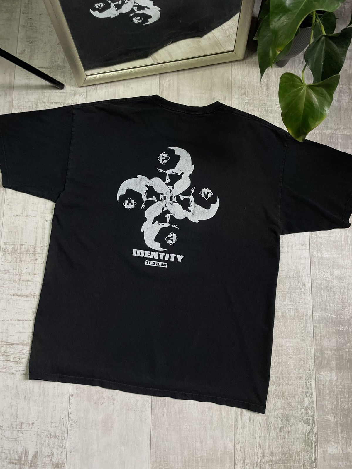 American Apparel Vintage Erased Identity Head Logo T-Shirt Hard Black RARE Size US XL / EU 56 / 4 - 3 Thumbnail