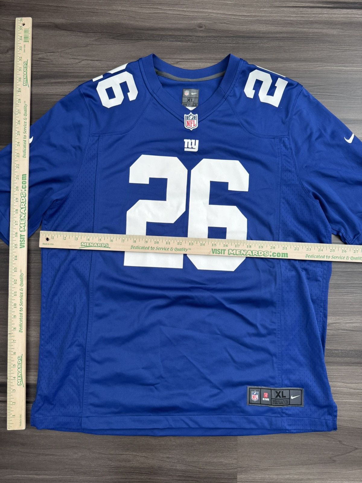 Nike New York Giants Saquan Barkley #26 On Field Home Game Jersey Size US XL / EU 56 / 4 - 7 Thumbnail