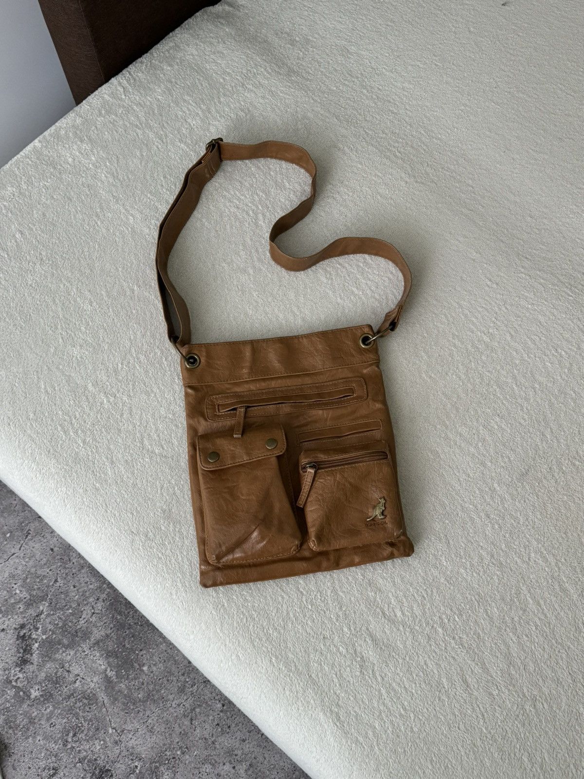 Kangol Vintage Kangol leather crossbody messenger bag Size ONE SIZE - 3 Thumbnail