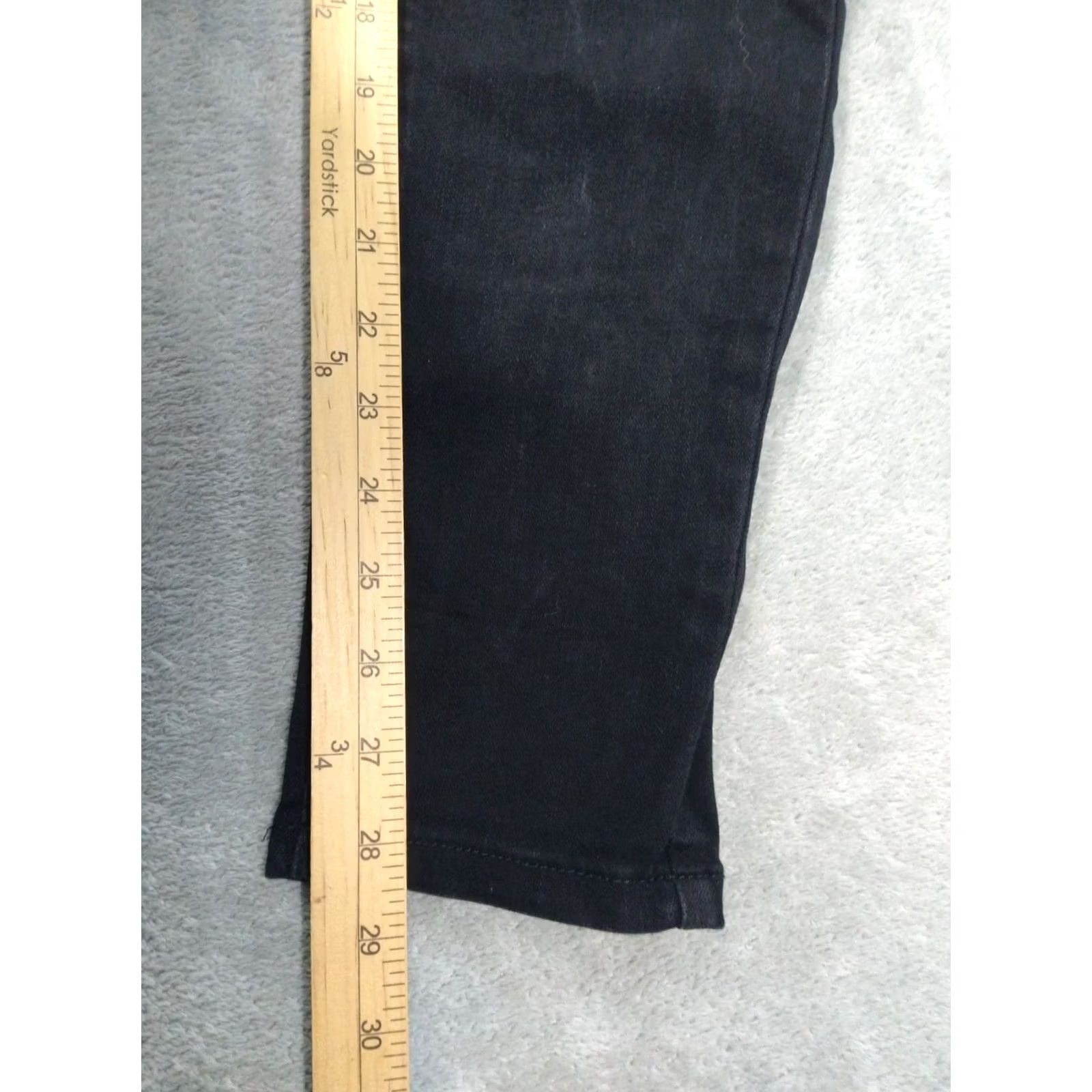 Vintage Judy Blue Jeans Womens 13/31 Black Denim Skinny High Rise Dark Wash Stretch Size 24" / US 00 / IT 34 - 5 Thumbnail