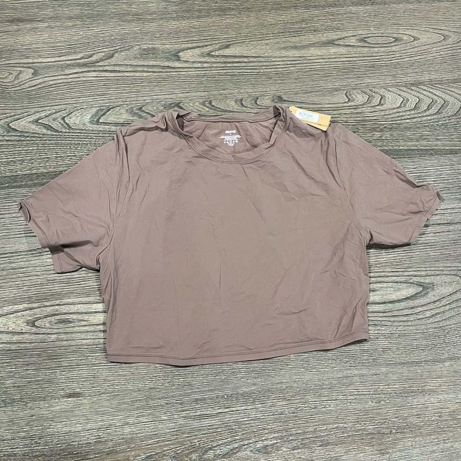 SKIMS NWT Skims Fits Everybody Super Cropped T-Shirt Umber 3X Size 3XL / US 20-22 - 1 Thumbnail