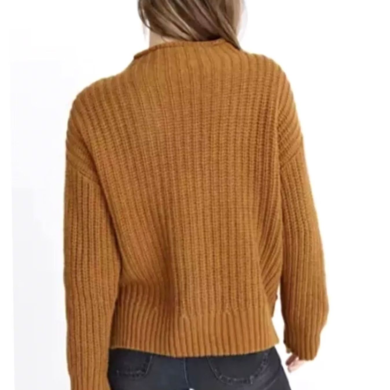 Madewell Madewell Sweater Women’s Chunky-Knit Mock Neck Side Button Cotton Wool Sz S Yellow Pullover Casual Winter Fall Womens Sized Regular Hoodie? Size S / US 4 / IT 40 - 6 Thumbnail