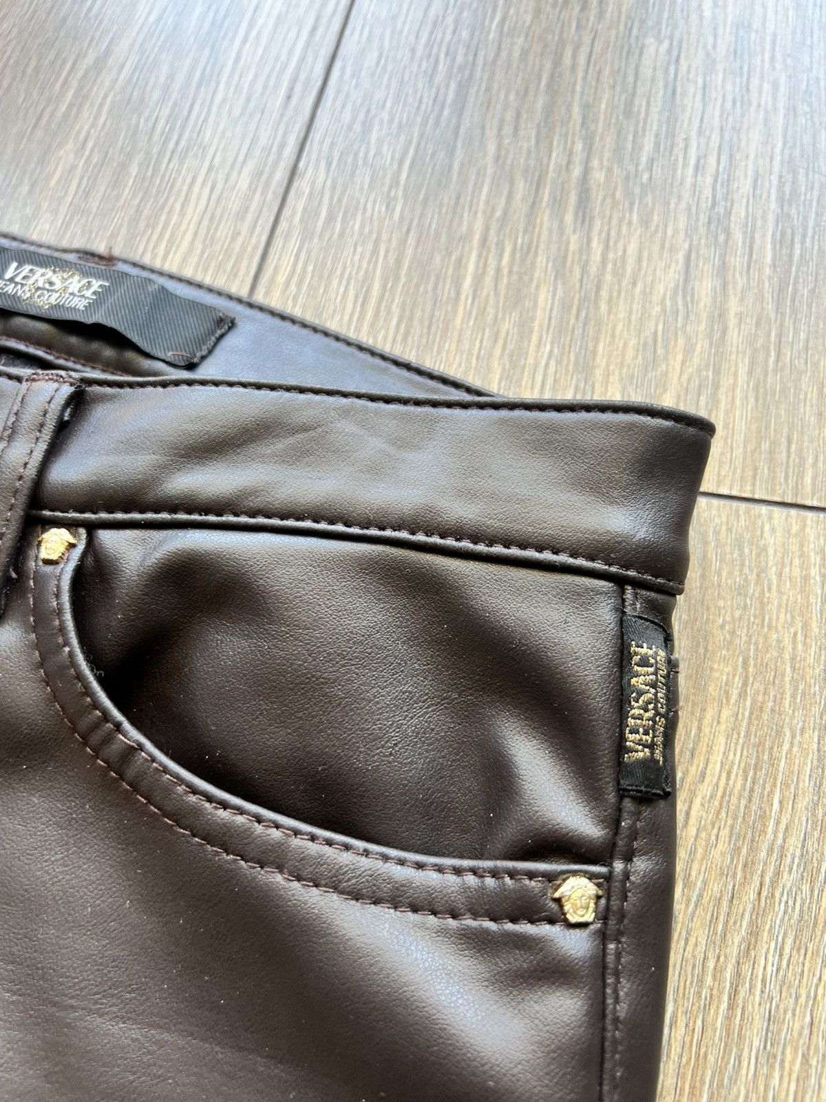 Versace Versace leather warm leggings Size 27" / US 4 / IT 40 - 6 Thumbnail