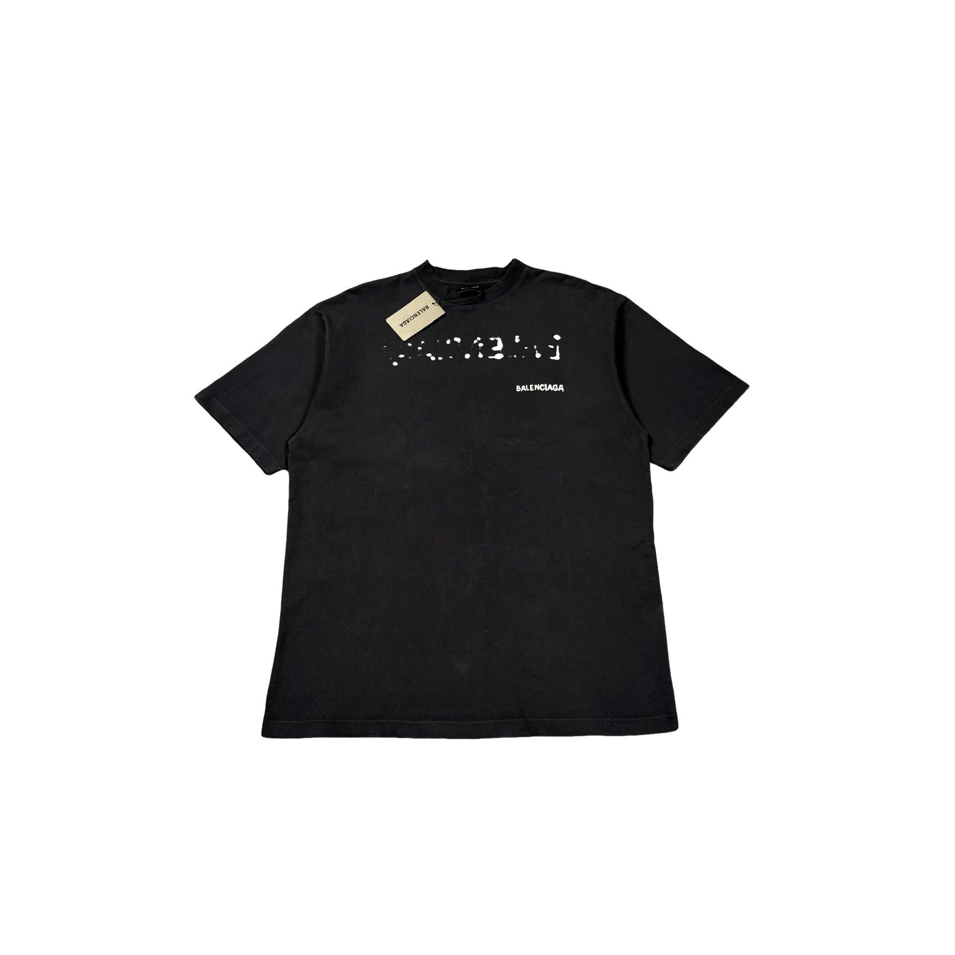 Balenciaga Balenciaga Blurred Logo T-Shirt Size S Size US S / EU 44-46 / 1 - 1 Thumbnail