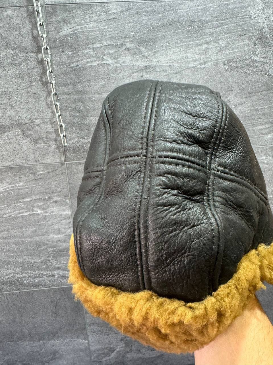 Vintage Men B3 Brown Hat Aviator Sheepskin Flying Trapper Hat Size 32 - 4 Thumbnail