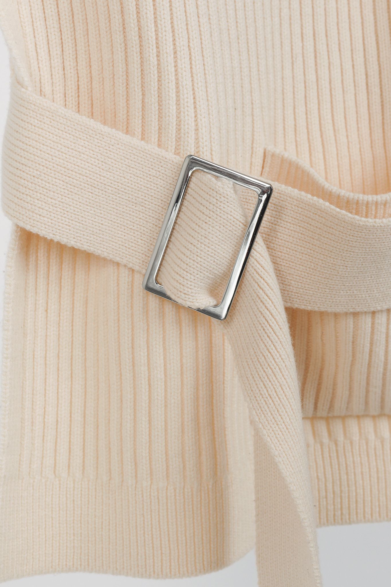 Tibi Tibi AW/19 Off-White Merino Rib Apron Turtleneck Dicky Size XS / US 0-2 / IT 36-38 - 6 Thumbnail