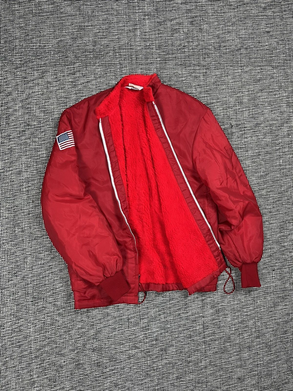 Vintage Great Lakes Jacket red Sherpa faux fur Pharrell style Size US L / EU 52-54 / 3 - 1 Thumbnail