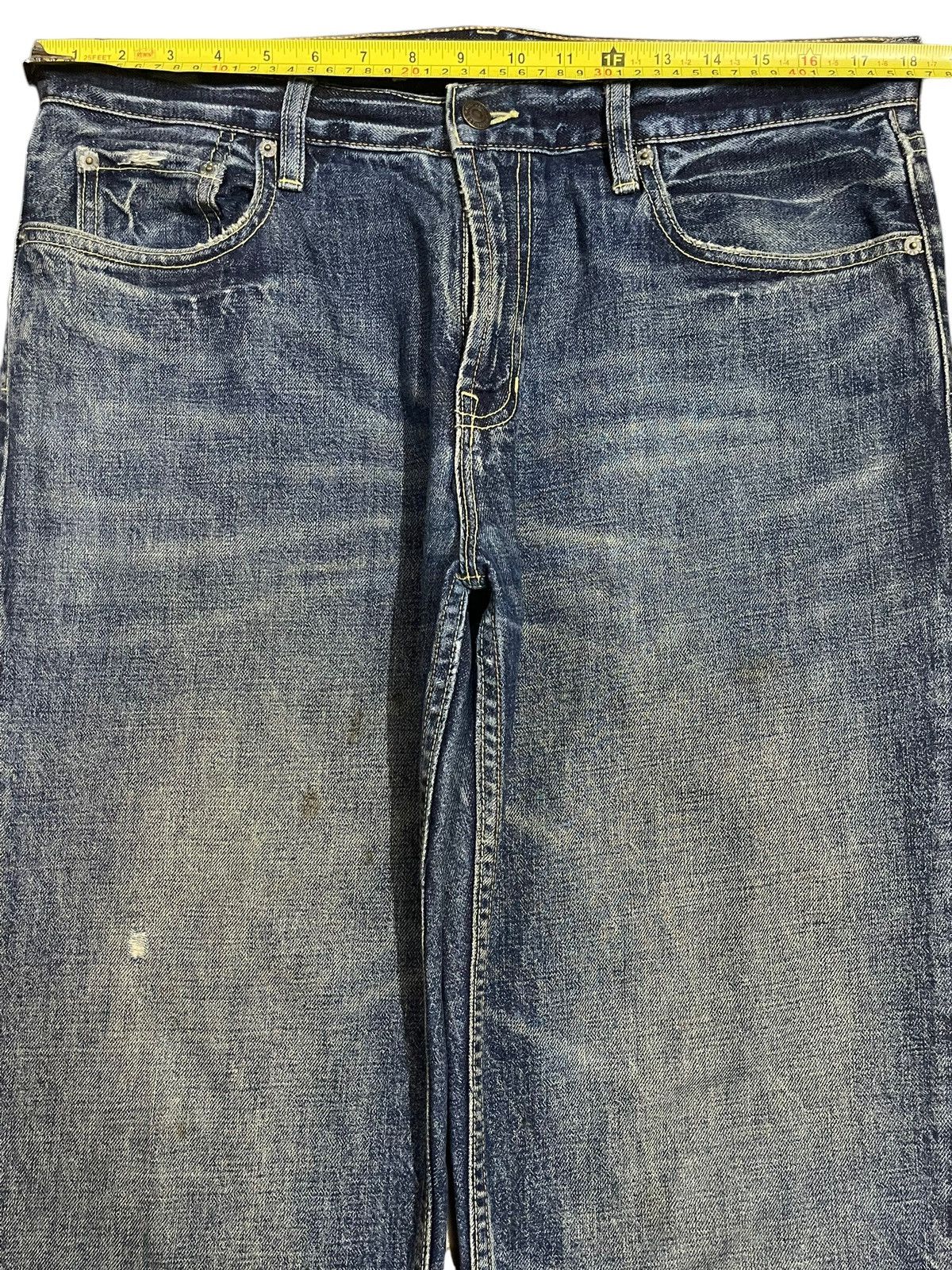 Gap Vintage Y2K Gap Blue Mud Faded Wash Straight Leg Fits Jeans Size US 36 / EU 52 - 11 Thumbnail