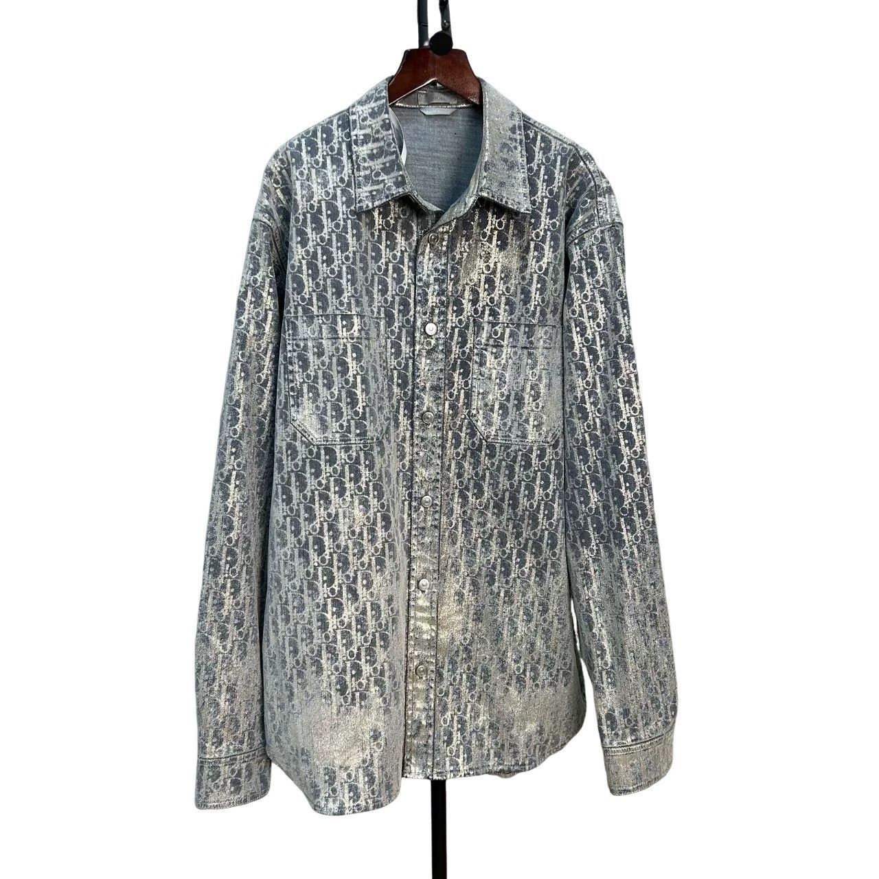 Dior Dior Oblique Print Long Sleeve Shirt Size M Size US M / EU 48-50 / 2 - 1 Thumbnail