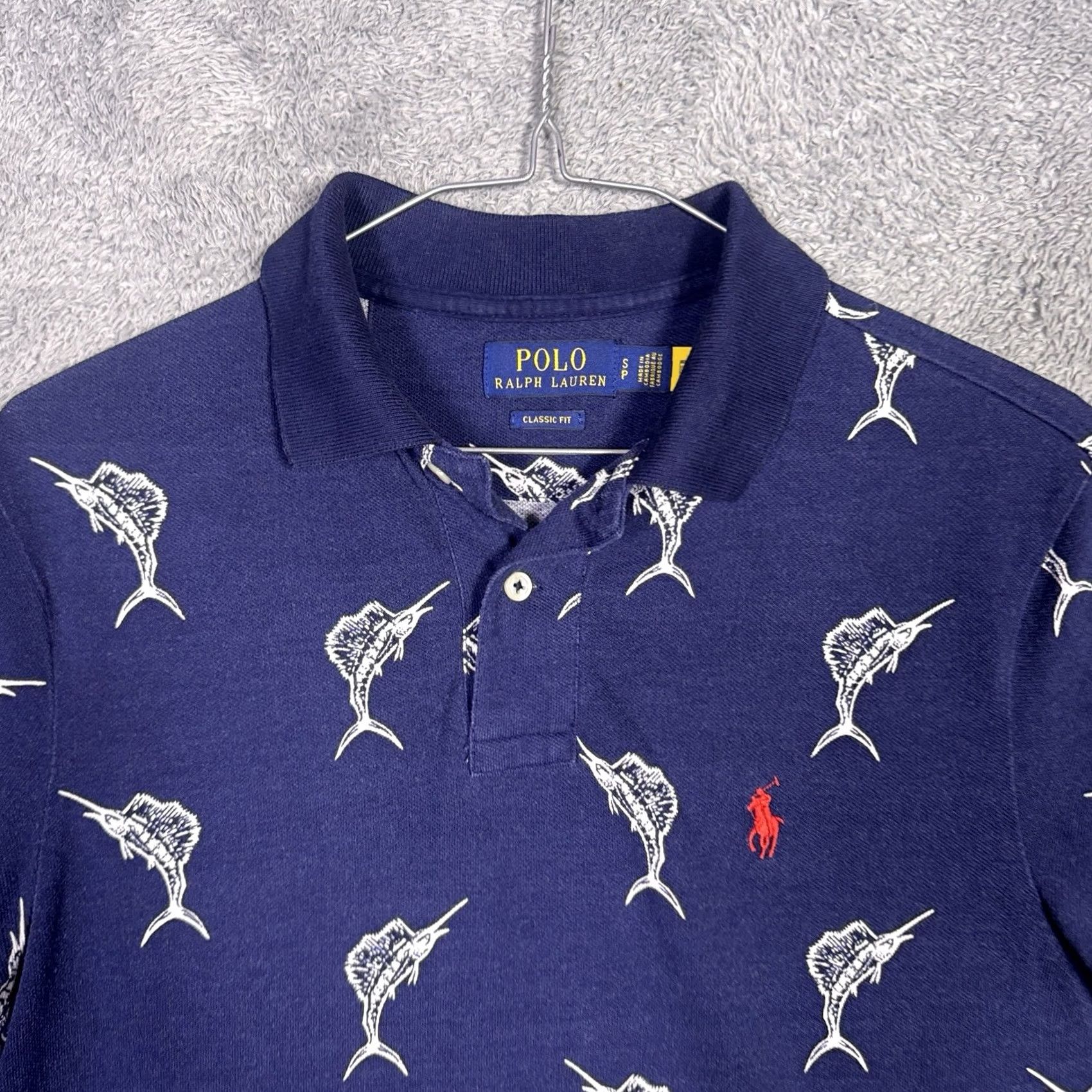 Polo Ralph Lauren VINTAGE Polo Ralph Lauren Shirt Mens S Pique Polo Classic Fit Swordfish All Over Print Shirt Mens S Blue 90s Outdoor Golf Size US S / EU 44-46 / 1 - 4 Thumbnail