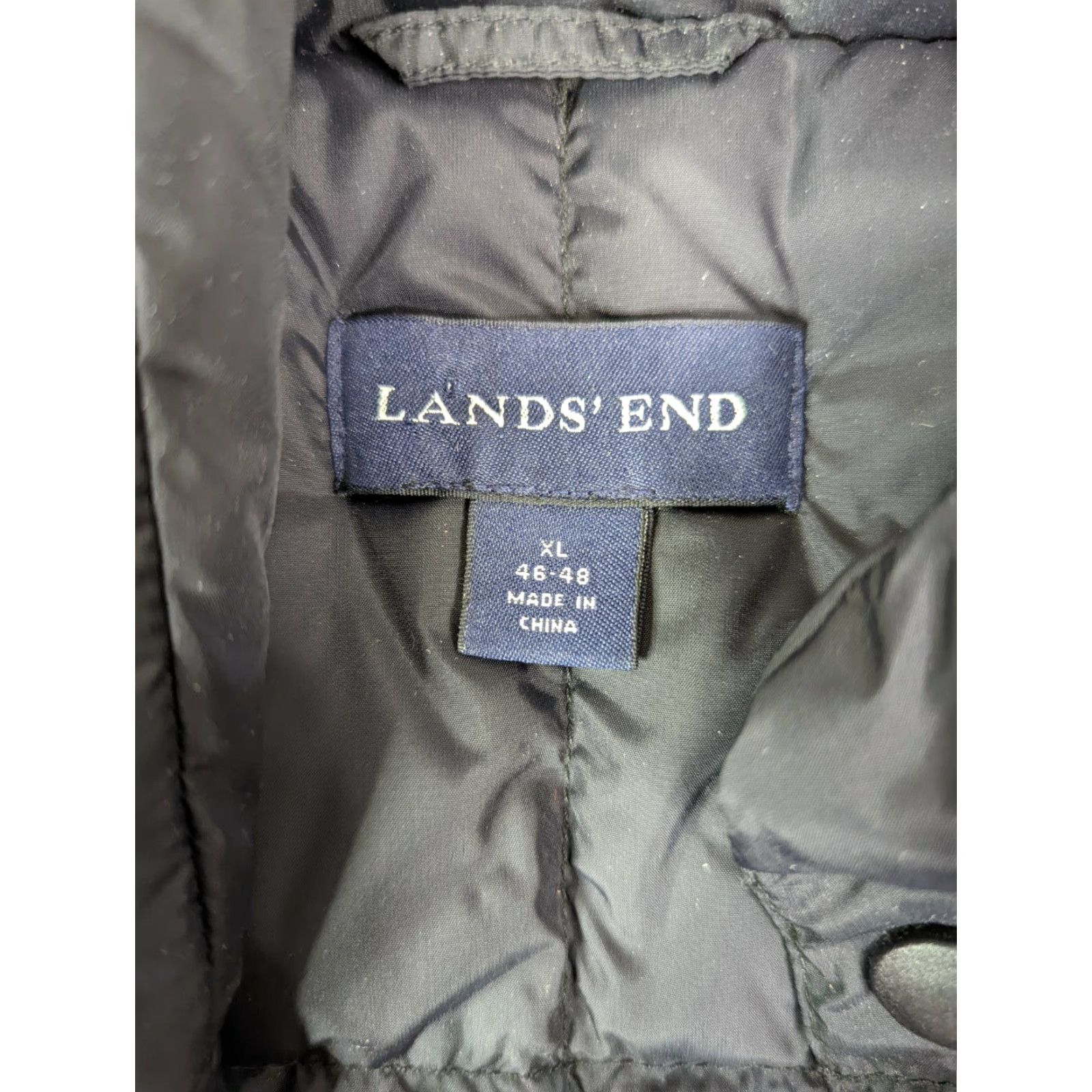 Lands' End VINTAGE Lands' End Goose Down Quilted Puffer Vest Men's XL Black Jackets Coat Mens Size US XL / EU 56 / 4 - 4 Thumbnail