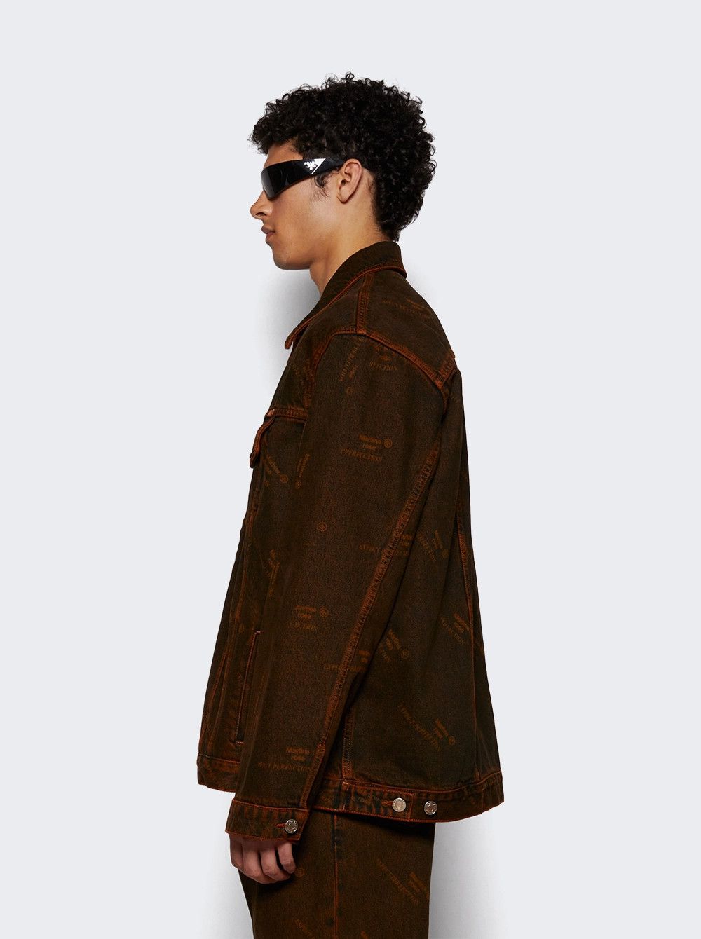 Martine Rose o1mle0226 Oversized Denim Jacket in Orange Size US XL / EU 56 / 4 - 3 Thumbnail