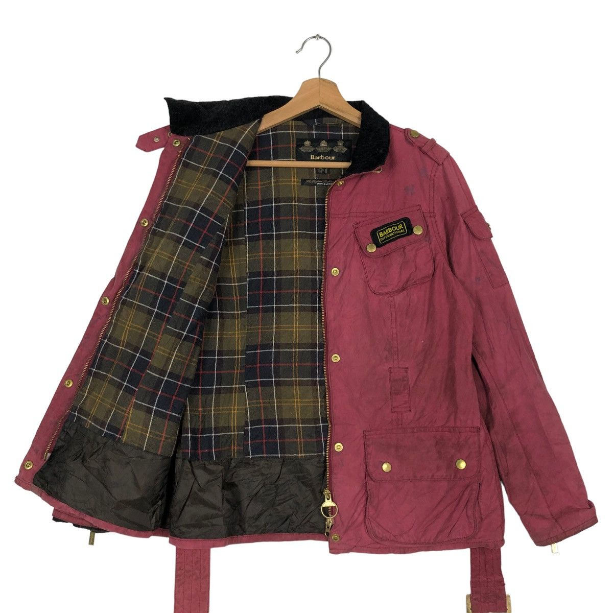 Barbour 🔥BARBOUR WAX INTERNATIONAL TARTAN JACKET Size US S / EU 44-46 / 1 - 1 Thumbnail