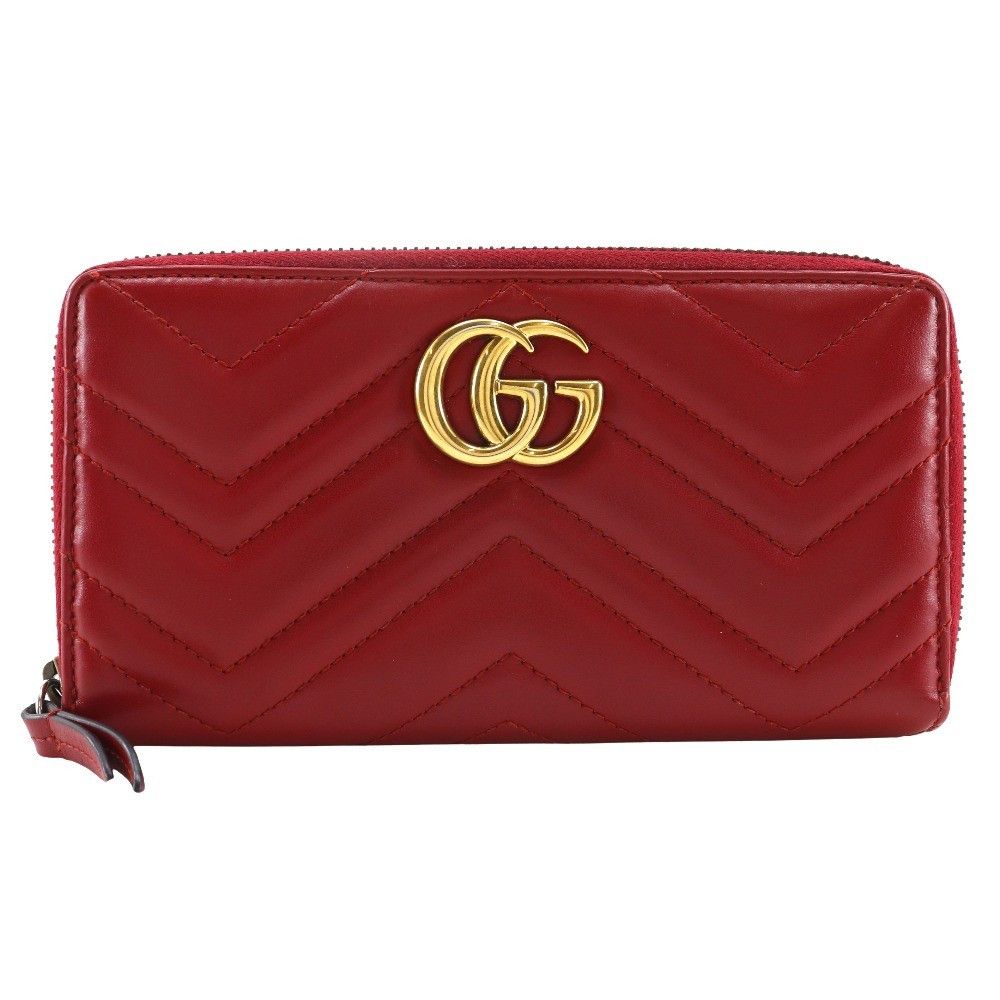 Gucci Gucci GG Marmont Zip Around Wallet Matelasse Leather Size ONE SIZE - 1 Thumbnail