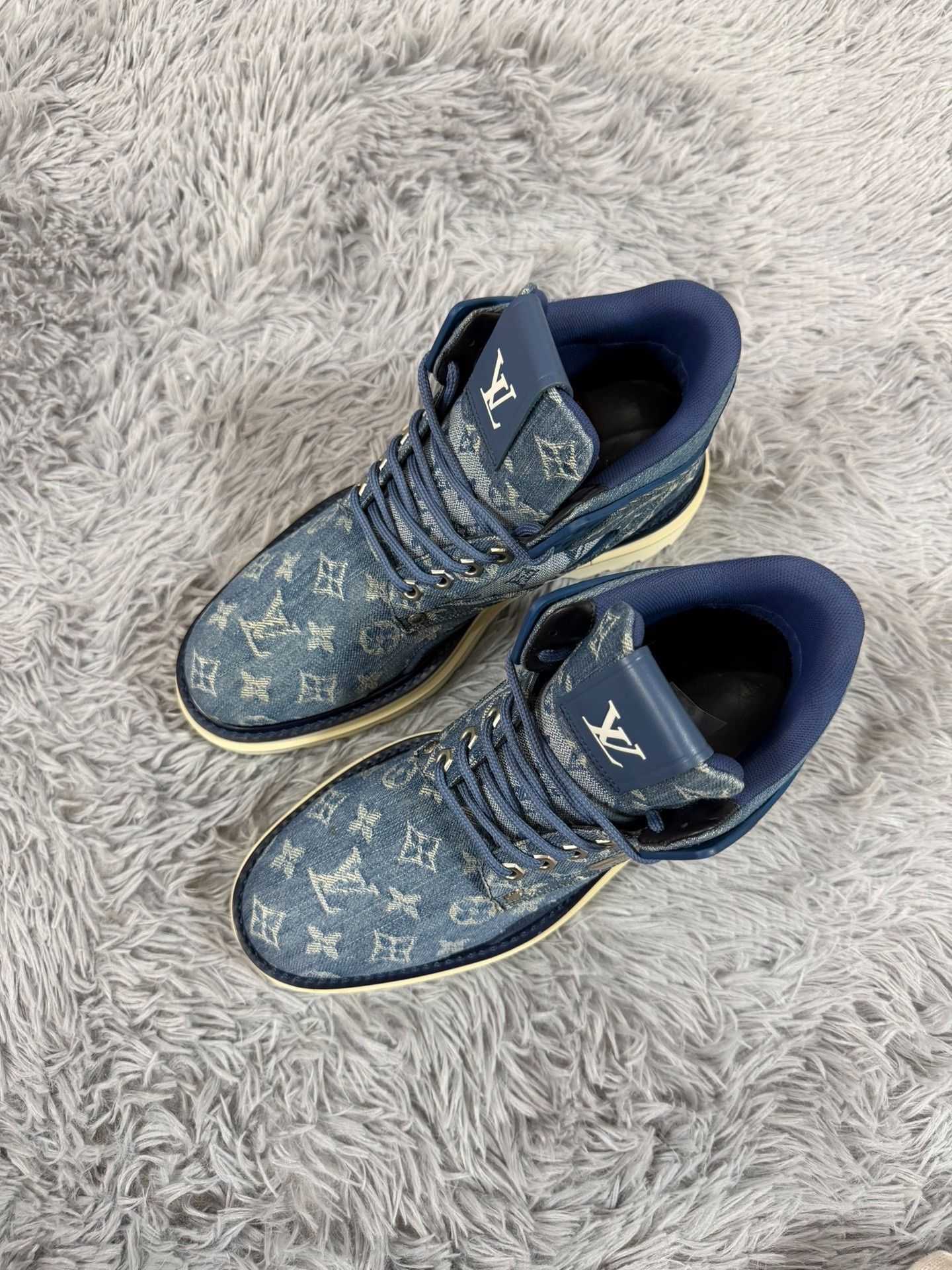Louis Vuitton Louis Vuitton Denim Blue Boots 7.5 Men Size US 7.5 / EU 40-41 - 1 Thumbnail