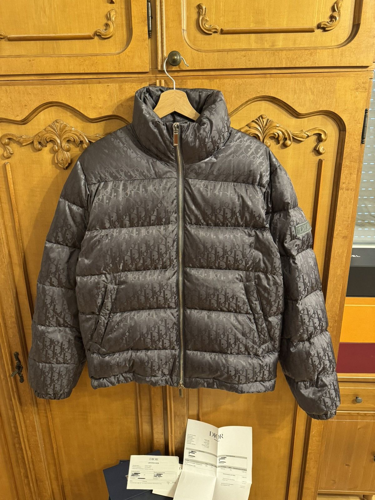 Dior Dior Oblique Puffer Jacket Gunmetal Grey Size US S / EU 44-46 / 1 - 2 Thumbnail