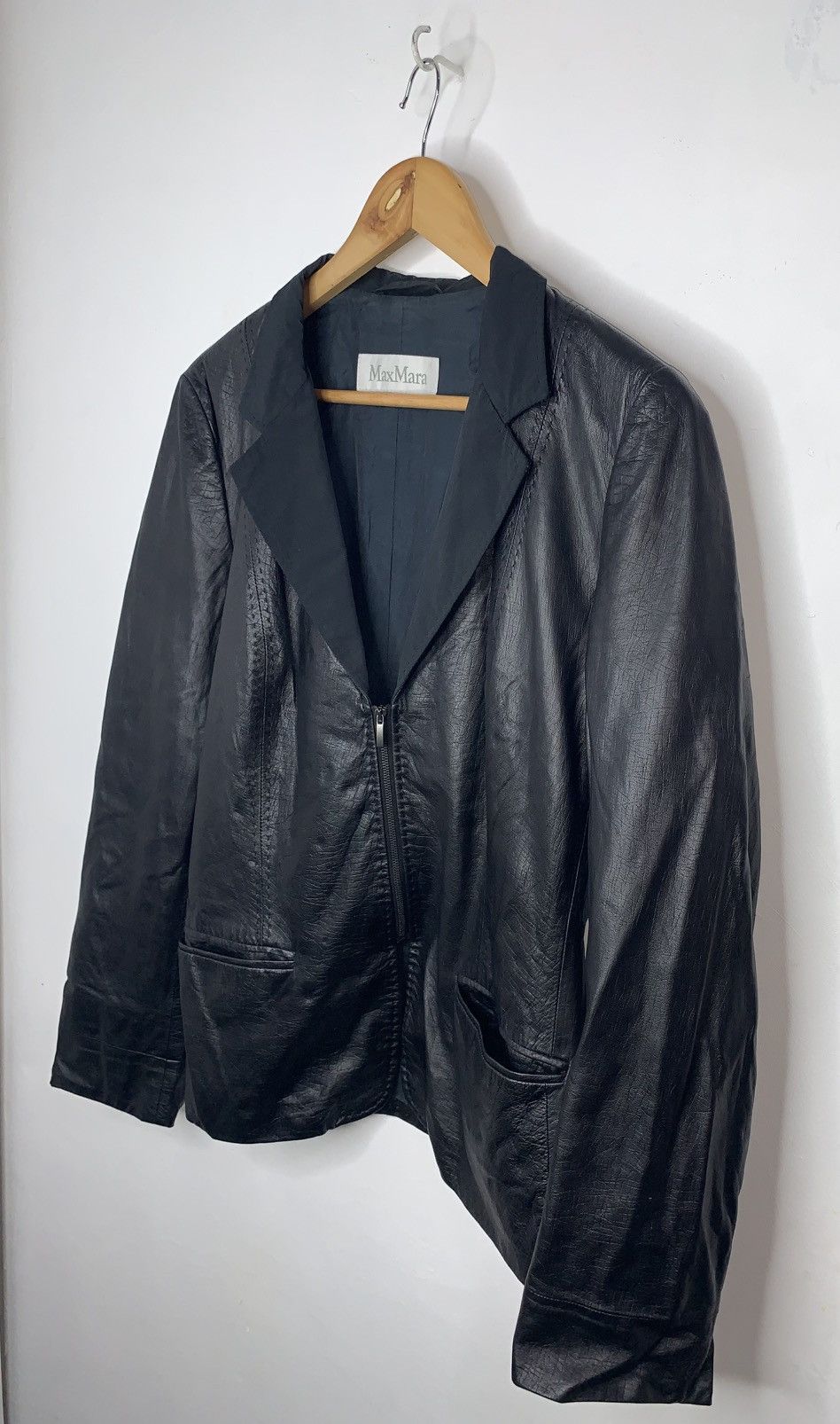 Max Mara Max Mara Leather Jacket Size L / US 10 / IT 46 - 2 Thumbnail
