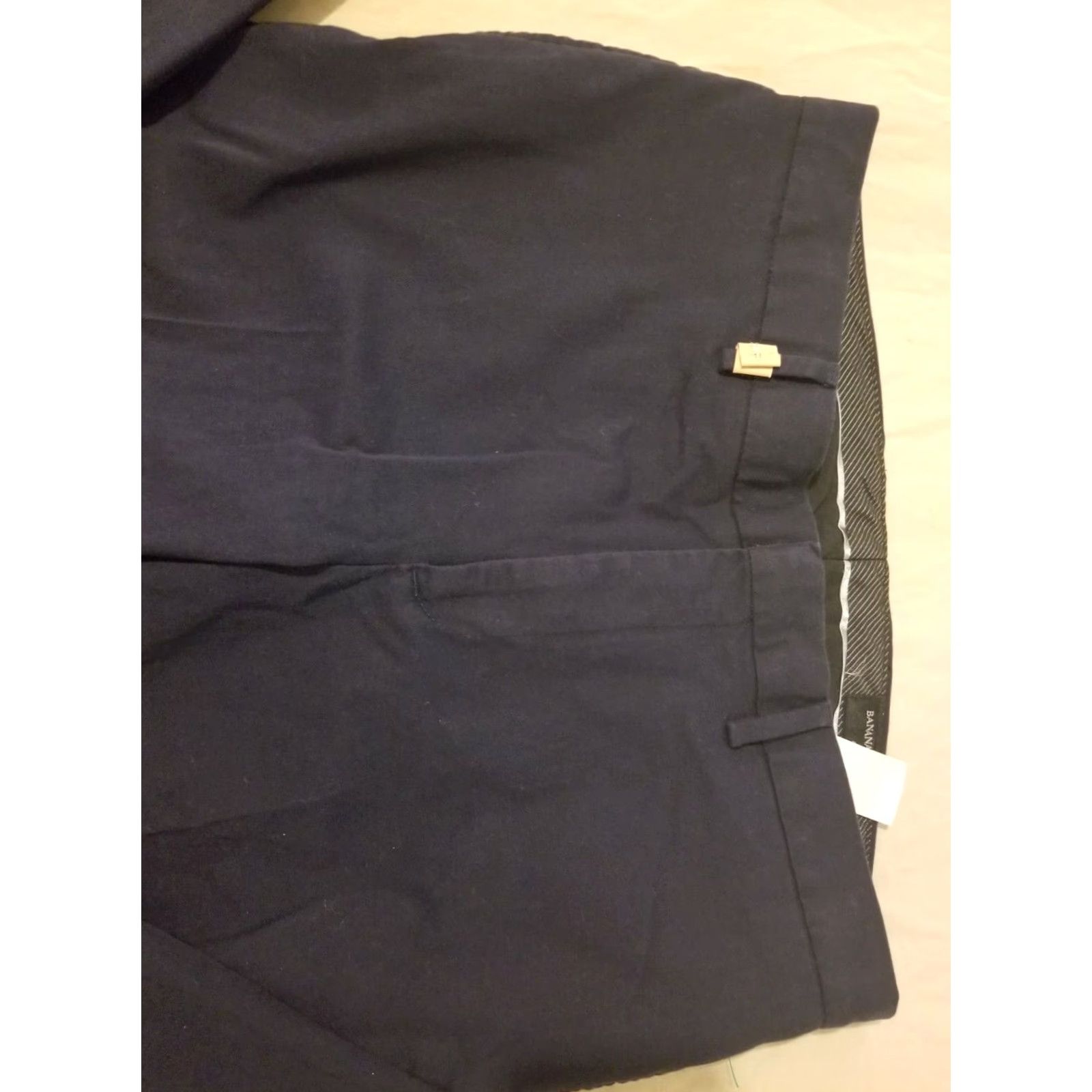 Banana Republic VINTAGE Banana Republic Dress Pants Blue Cotton 33x32 Mens Slacks Chino Trousers Size US 33 - 4 Thumbnail