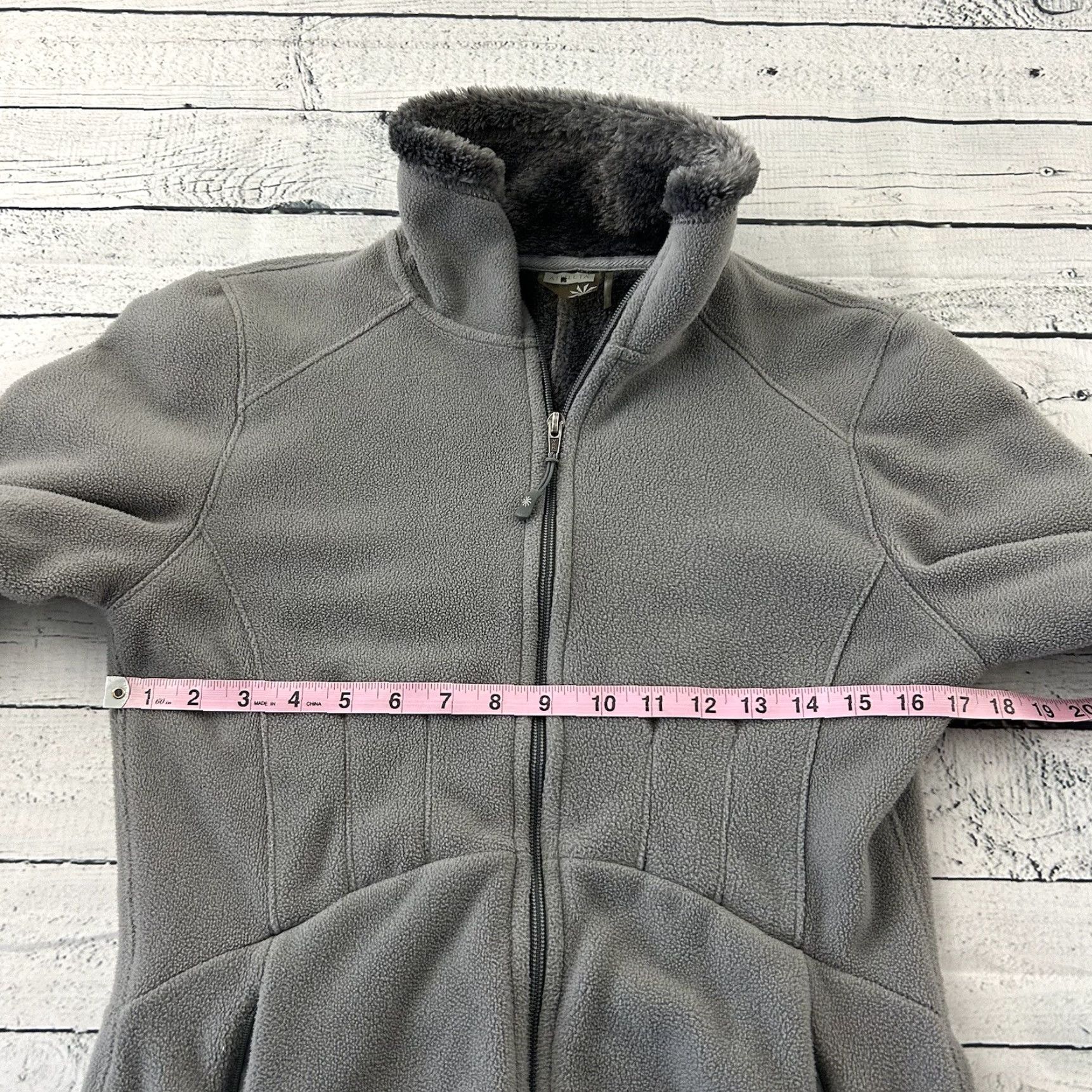 Athleta Athleta Fleece Jacket Women's M Gray Full Zip Sherpa Lined Heavy Jacket Size M / US 6-8 / IT 42-44 - 4 Thumbnail