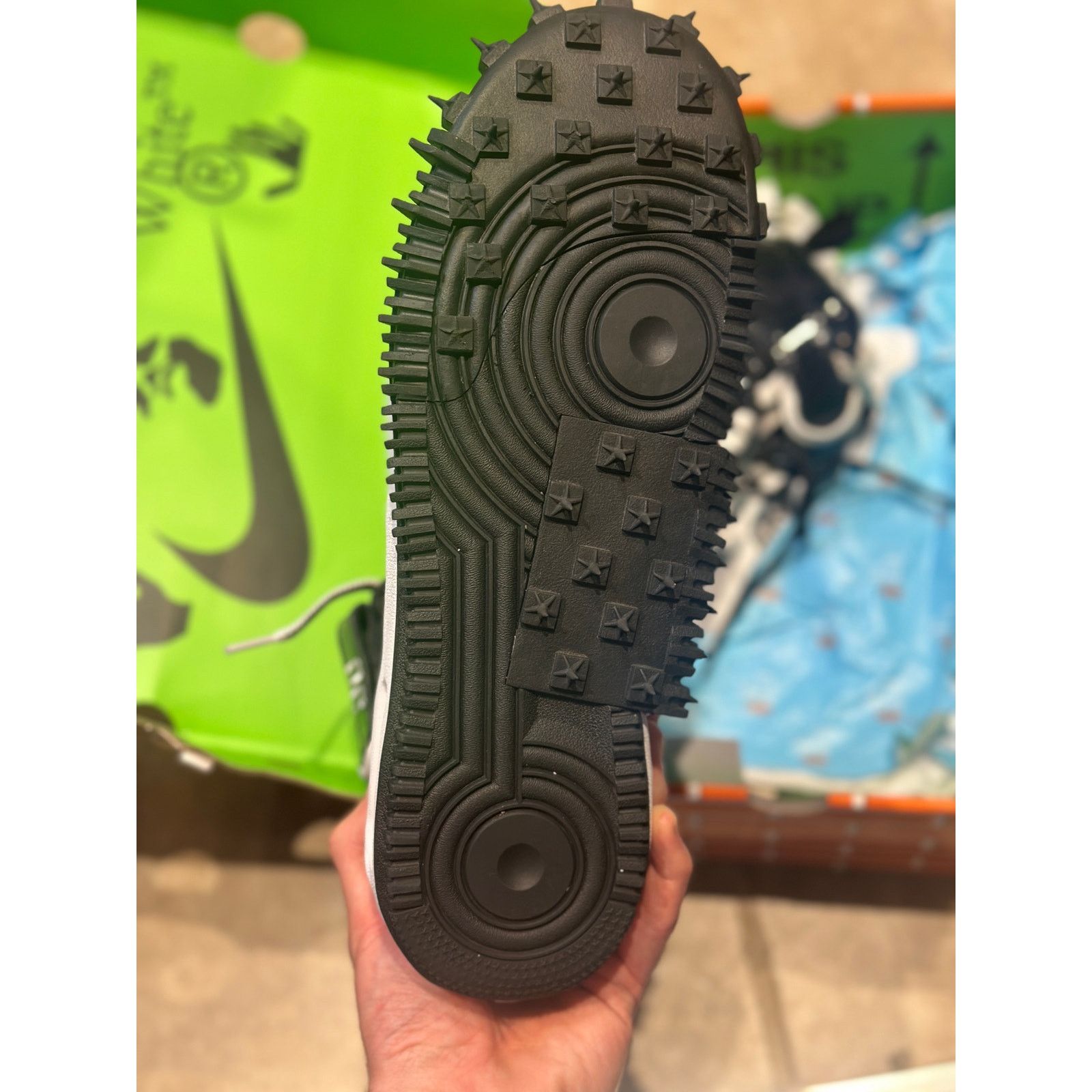 Nike × Off-White Size 11.5 - OFF-WHITE Air Force One Mid Black Sneakers Size US 11.5 / EU 44-45 - 10 Thumbnail