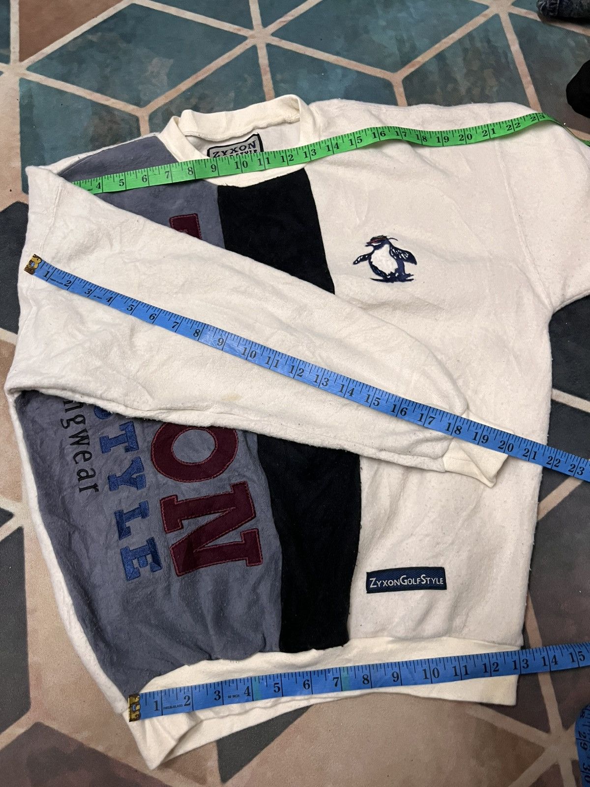 Original Penguin 💥Vintage 90s Munsingwear Zyxon Golf Fleece Size US M / EU 48-50 / 2 - 12 Thumbnail